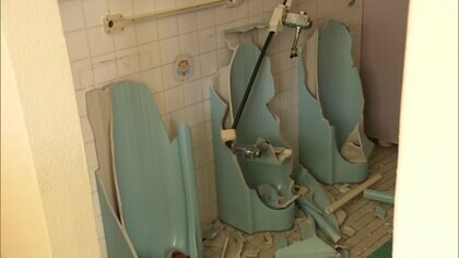 廃園の保育園から蛇口など鉄製器具26個が盗まれる　手洗い器なども破壊　現在は市の倉庫として使用　岡山・高梁市