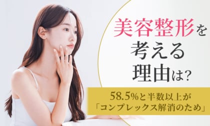 【美容整形を考える理由は?】58.5%と半数以上が「コンプレックス解消のため」