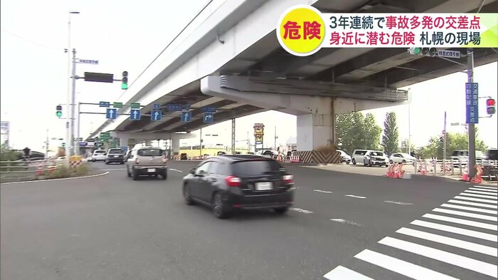 札樽道の新川インターに近く車通りが多い