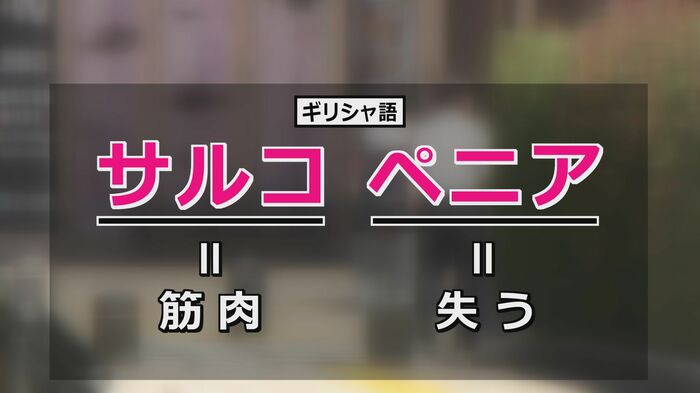 “筋肉を失う”を意味するサルコペニア