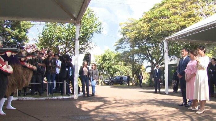 迫力のある獅子舞も登場