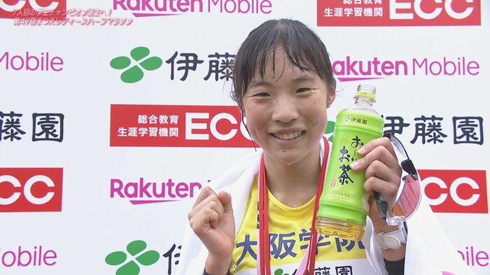 レースを終え笑顔の山田選手