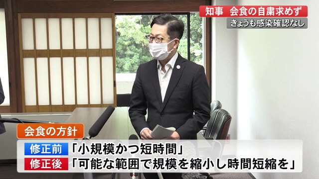 知事 会食は自粛は求めず“可能な範囲で規模縮小し時間短縮を” 【高知】