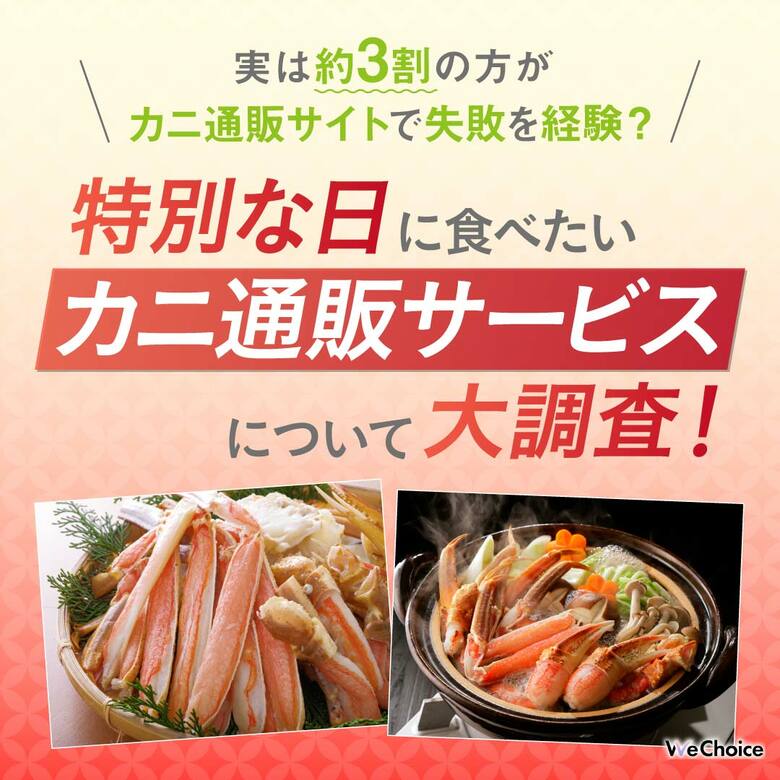 【実は約3割の方がカニ通販サイトで失敗を経験?】特別な日に食べたいカニ通販サービスについて大調査!