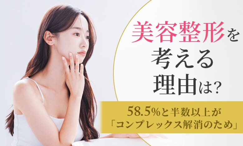 【美容整形を考える理由は?】58.5%と半数以上が「コンプレックス解消のため」