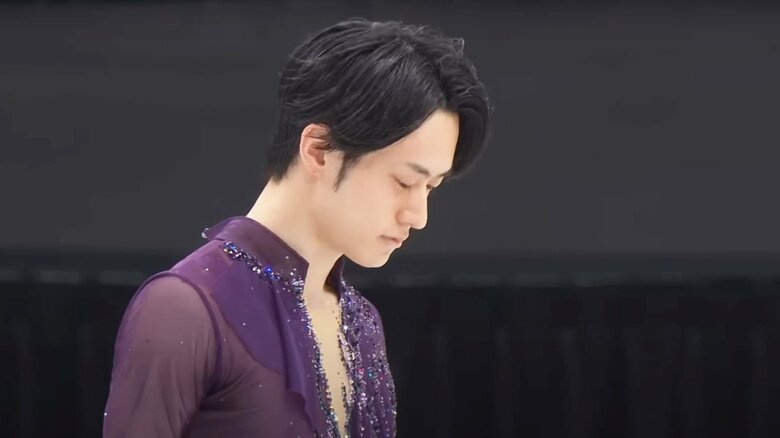 2023年の世界選手権でフリーの演技をする山本