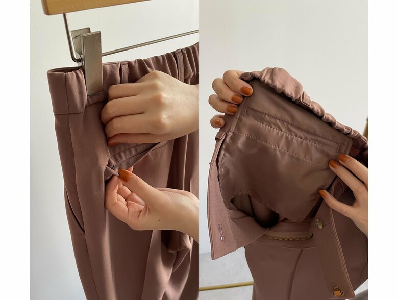 仕付け止め部分（提供：ユナイテッドアローズ「グリーンレーベル リラクシング」）