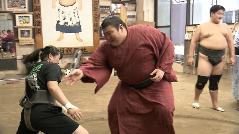 相撲部の土俵で（2023年9月）