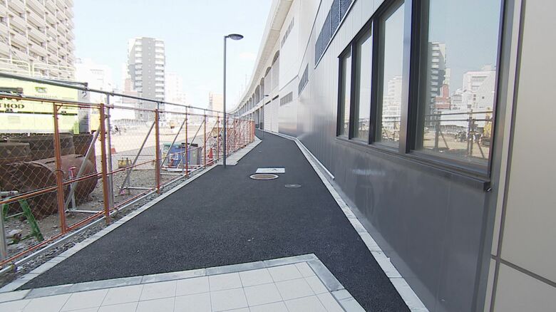 駐輪場へのアクセス路