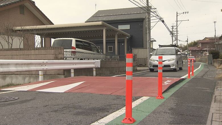 通学路に車のスピードを抑制する段差・「ハンプ」設置