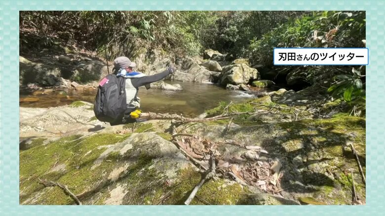趣味の釣りを楽しむ刄田さん