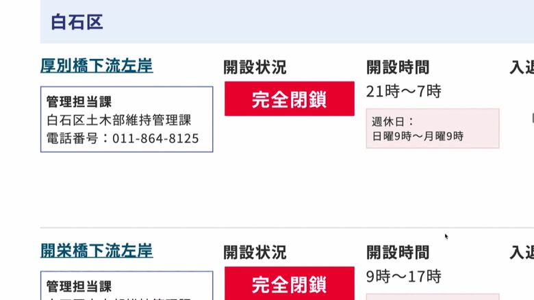 「完全閉鎖」となった堆積場も
