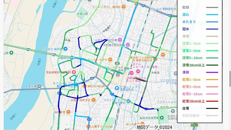 AIで分析し道路状況を地図に反映　遠隔でも確認可能