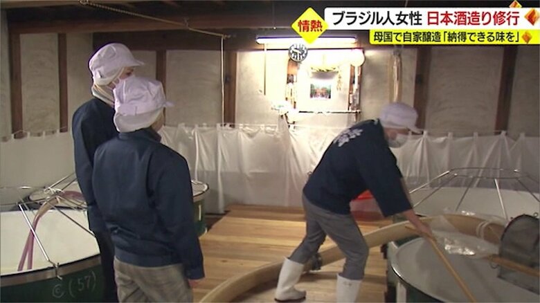 酒造りを学ぶテーリョさん