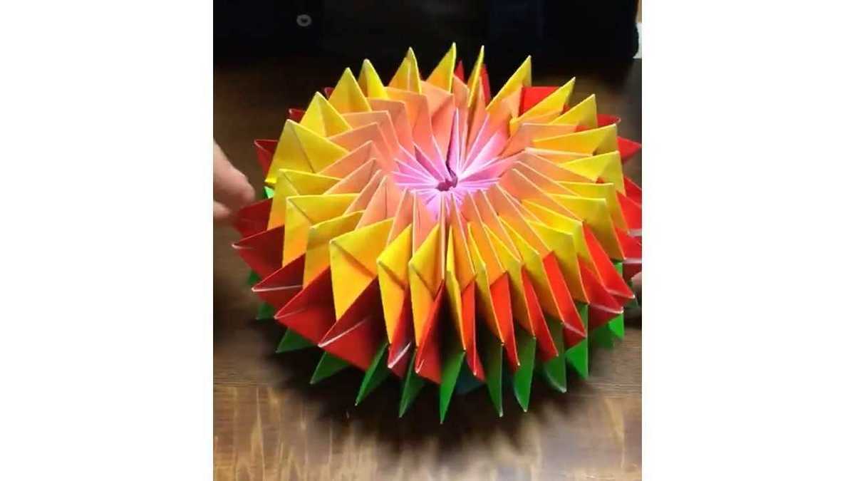万華鏡 作り方 折り紙