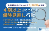 【1,146名調査】生命保険加入の30～40代│4割以上がこの1年で保険見直し行動・「どこで契約したか」によって加入後の行動に違い