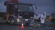 自転車の高齢女性が死亡　道路を横断中にクレーン車にはねられる　死因は脳挫傷（鳥取・琴浦町）