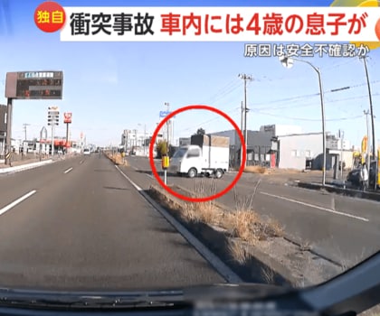 「自分はどうなっても子どもだけは」軽トラックがノーブレーキで中央分離帯越え衝突…車大破し4歳男児もケガ　宮城・岩沼市