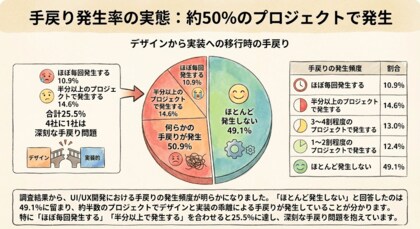 【2025年独自調査】UI/UX開発の「手戻り」実態が明らかに。約50%のプロジェクトでデザインと実装の乖離が発生 ― バイブコーディングへの関心は半数超え