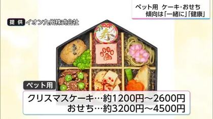 ペット用クリスマスケーキ＆おせち　「飼い主と一緒に食べられる」商品も人気