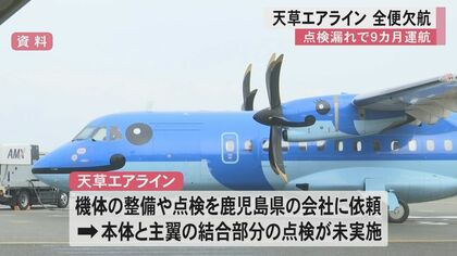 熊本・天草エアラインが点検を9カ月余り行わず約2500回フライト 小型