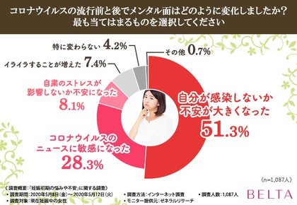 妊婦さん1 087人の悩みや不安を調査 必要な栄養も一緒に
