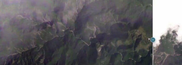 地震前の山の様子(3月23日)