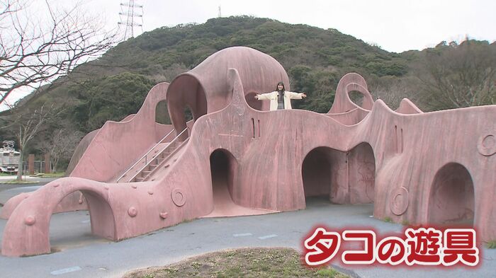 和布刈公園に設置されているタコの遊具