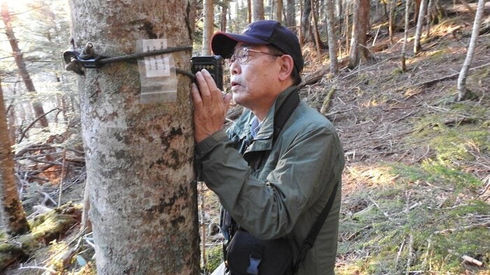 調査中の今泉先生
