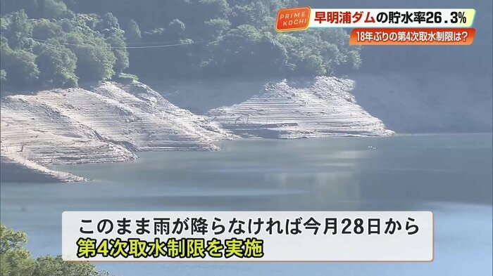 8月28日から第4次取水制限を実施