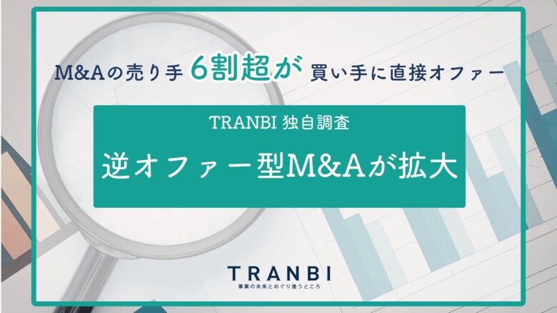 M&amp;Aの売り手、6割超が買い手に直接オファー「逆オファー型M&amp;A」が拡大