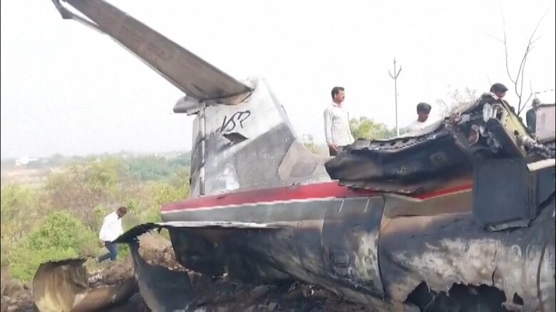 インド西部マハラシュトラ州の空港で小型機が着陸失敗　5人死亡｜FNNプライムオンライン