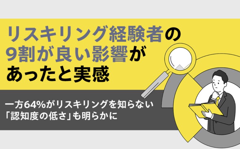 リスキリング経験者の9割が「良い影響があった」と実感 一方64%がリスキリングを知らない「認知度の低さ」も明らかに