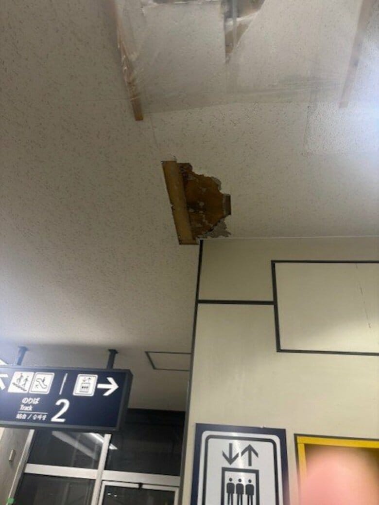 【最新】JR新札幌駅で重さ約1.4キロの「岩綿吸音板」が高さ3メートルから落下…天井裏の「雨どい」継ぎ目が凍結と融解繰り返し隙間が発生_雨水が流れ込んで板の重さが増して落下したか〈北海道〉｜FNNプライムオンライン