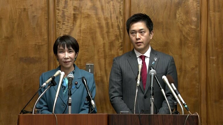 自民・維新党首共同会見…議員定数削減法案で高市首相「来年には成案を」吉村代表は自民に謝辞も野党を批判｜FNNプライムオンライン