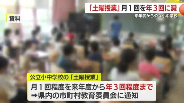 「教職員の負担軽減」など考慮　鹿児島の公立小中学校、土曜授業を月1回から年3回へ　2026年度から実施｜FNNプライムオンライン