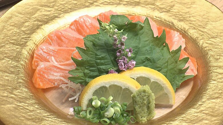 湯布院サーモンのお造り