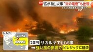 気温40度！「炎の竜巻」出現！大量の炎と煙が渦を巻き消防車も炎に覆われる…強風で広がる山火事に航空機投入も消火活動は難航　トルコ