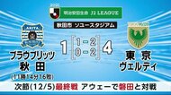 サッカーJ2のブラウブリッツ秋田 ホーム最終戦を飾れず