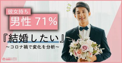 彼女持ち男性の71 が 結婚したい コロナ禍で男性の結婚観が変わった
