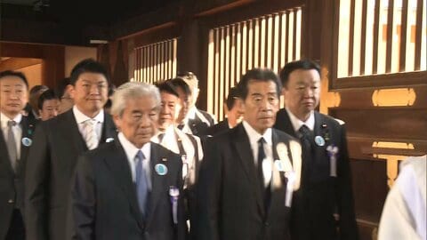 超党派の国会議員連盟70人超が靖国神社を参拝　高市総理は自民党総裁として私費で玉串料