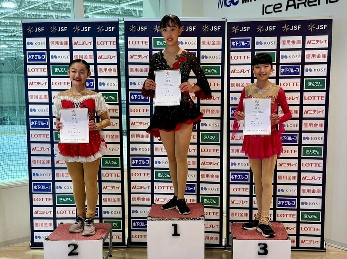 ノービスA女子表彰台（東北・北海道選手権）