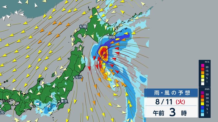 気象庁のスーパーコンピューターによる進路予想