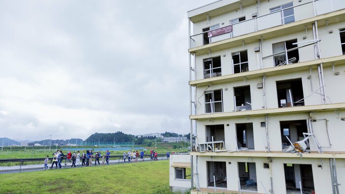 震災遺構の旧下宿定住促進住宅