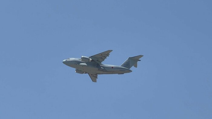 およそ20分後に出発したC-2輸送機