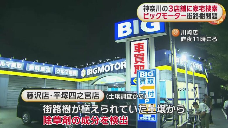 川崎店の家宅捜索の様子