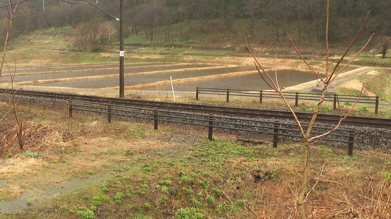 事故後 封鎖された第4種踏切