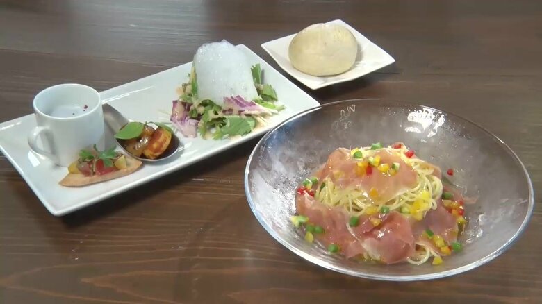 ランチメニュー・パスタセット（前菜、スープ、サラダ付）