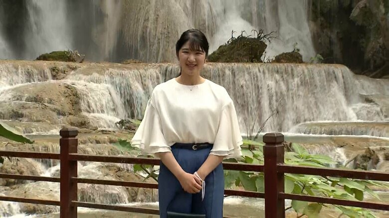 観光名所「クワンシーの滝」を訪問された（11月20日）