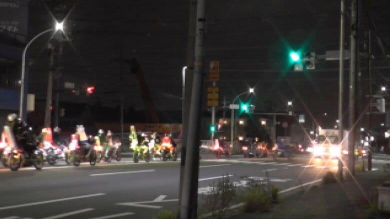 神奈川県警が捉えた川崎宮軍団の「暴走行為」の様子(去年10月30日）